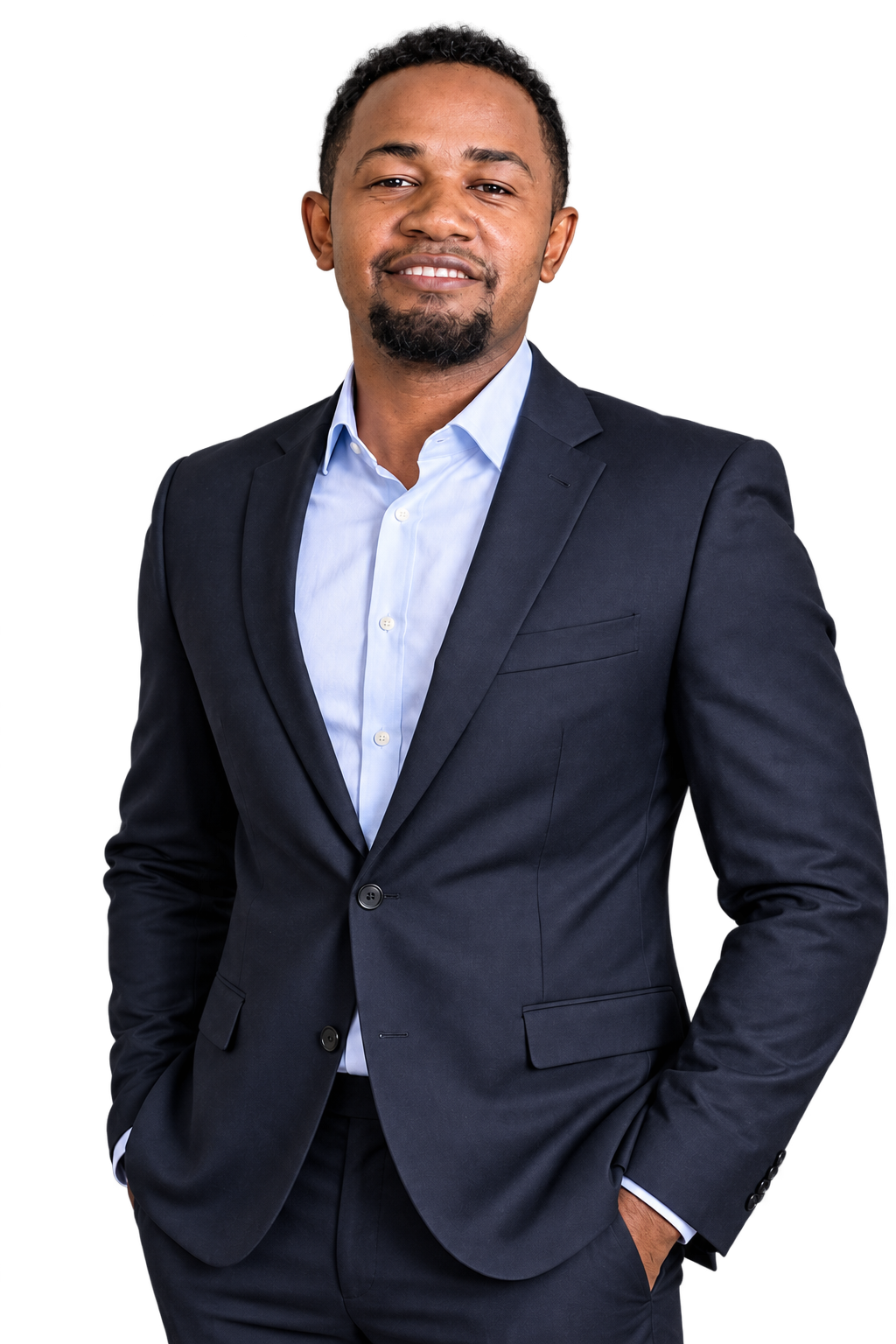 Nahom W. - Senior Software Engineer posing professionally in a dark suit